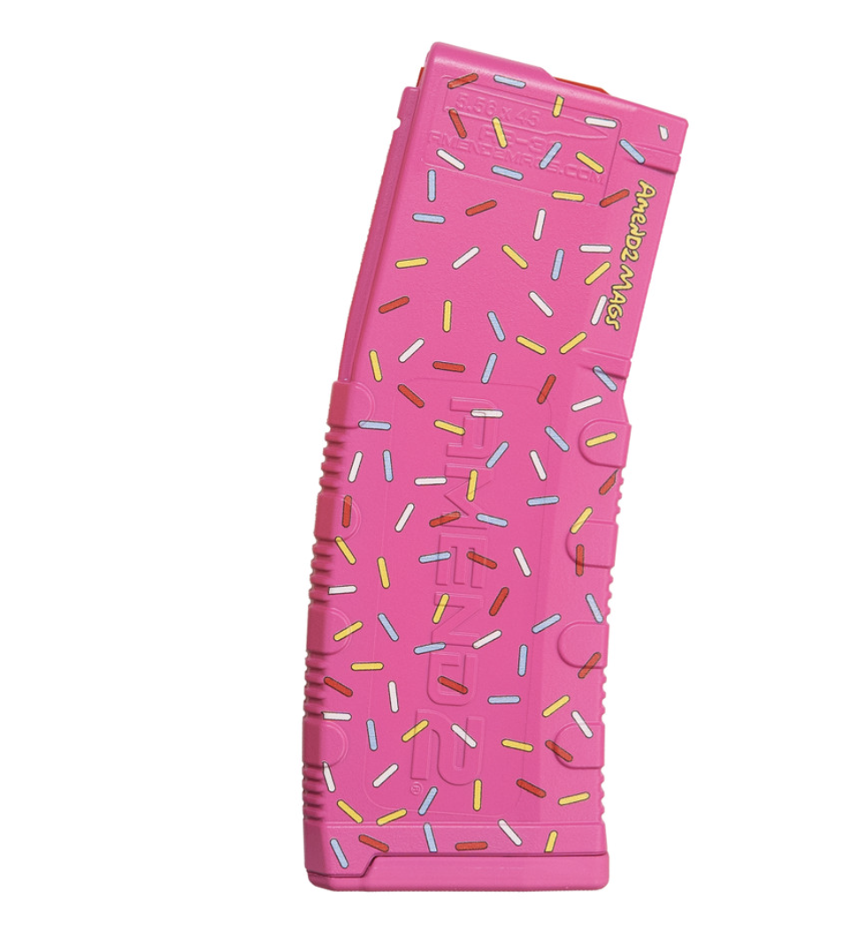 AMEND2 M2 5.56MM 30RD AR15 WITH RED FOLLOWER SPRINKLES PINK POLYMER MAGAZINE ( 50 PER CASE ) 223 Remington | 5.56x45mm